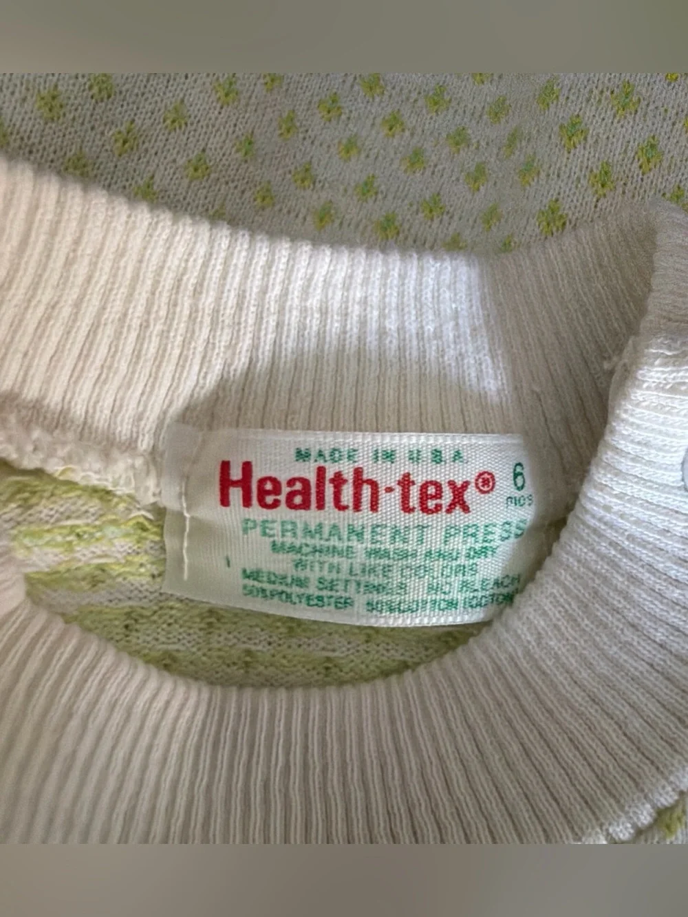 healthtex short Sleeve Baby Top in Pale green with Rocking Horse